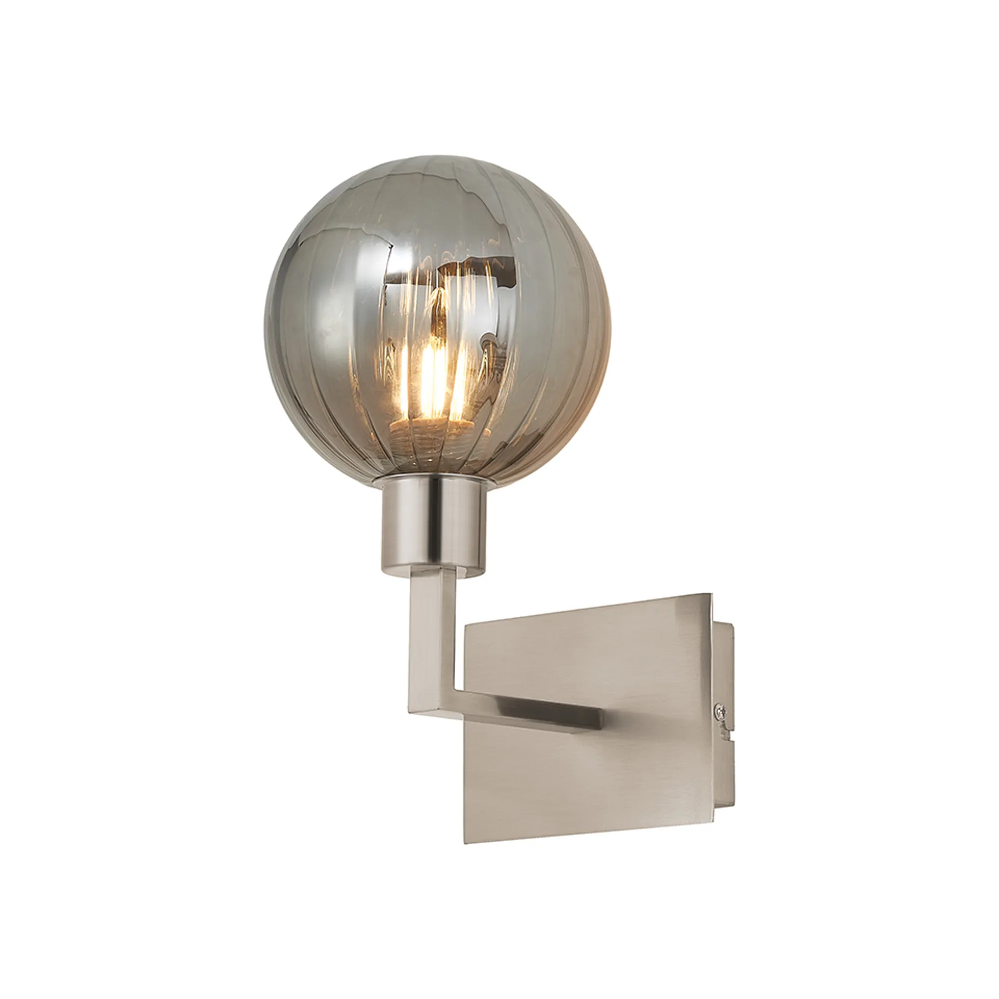 Baxter Satin Nickel Wall Lights Deco Armed Wall Lights
